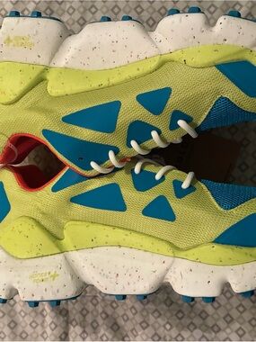 Halo Men's Athletic Shoes in Neon Yellow, Blue & Red Accent